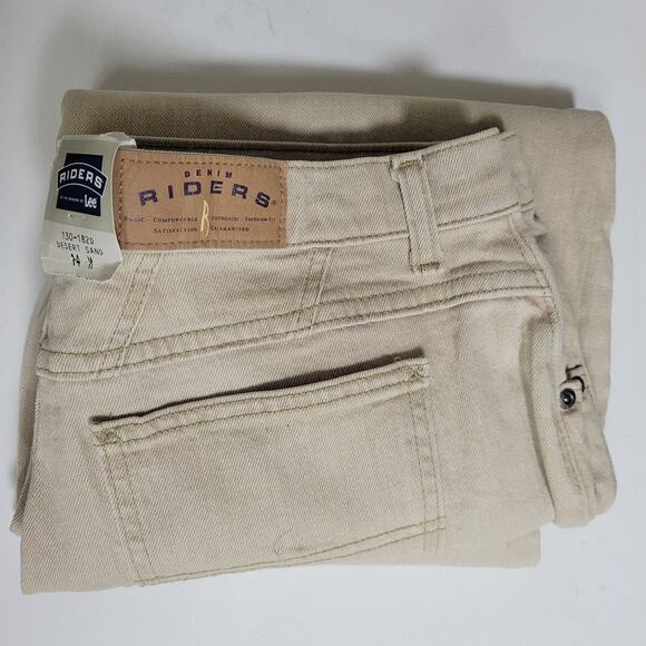 NWT Lee Denim Riders Jeans Womens 14‎ Desert Sand High Rise Preppy Skater - Picture 10 of 10
